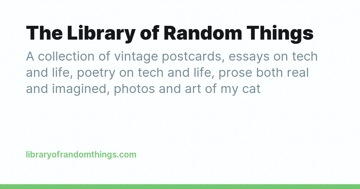 The Library of Random Things - Ghost Explore