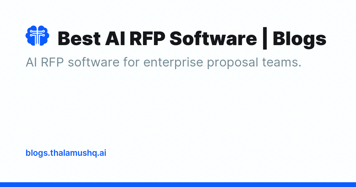 Best AI RFP Software | Blogs - Ghost Explore
