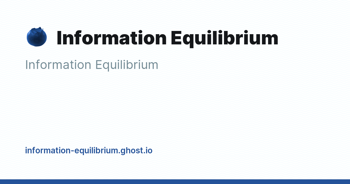 Information Equilibrium - Ghost Explore