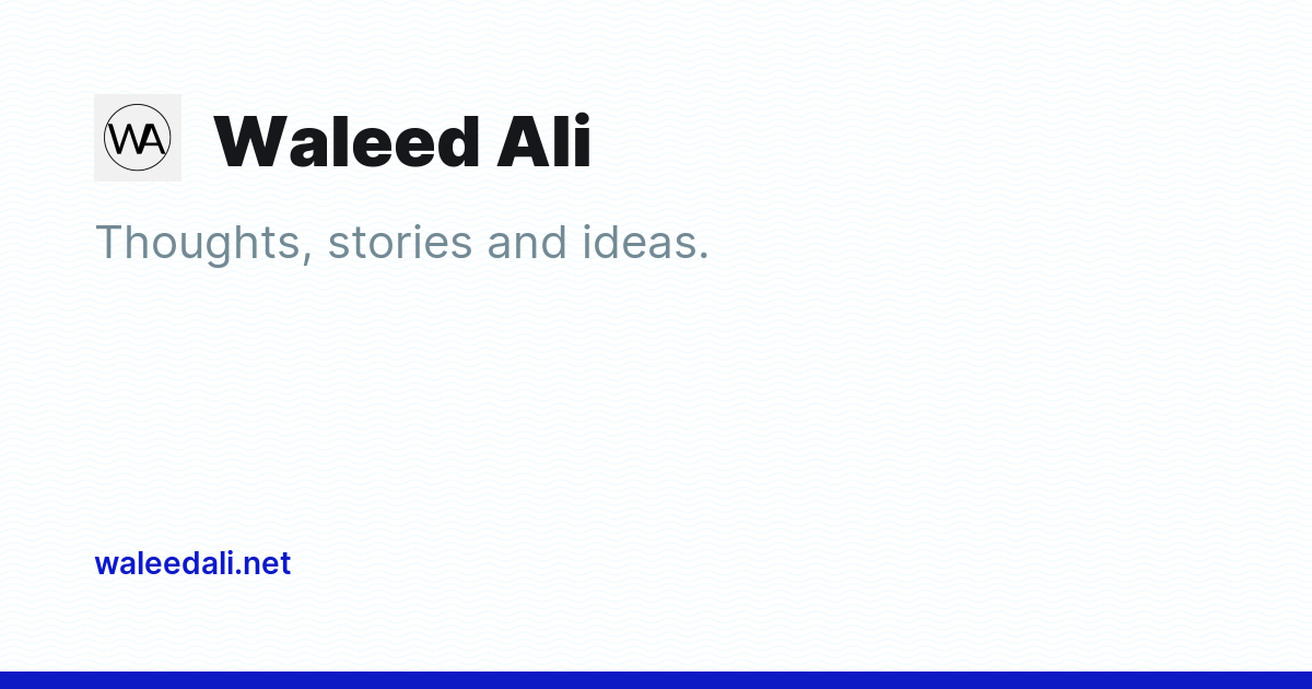 Waleed Ali - Ghost Explore