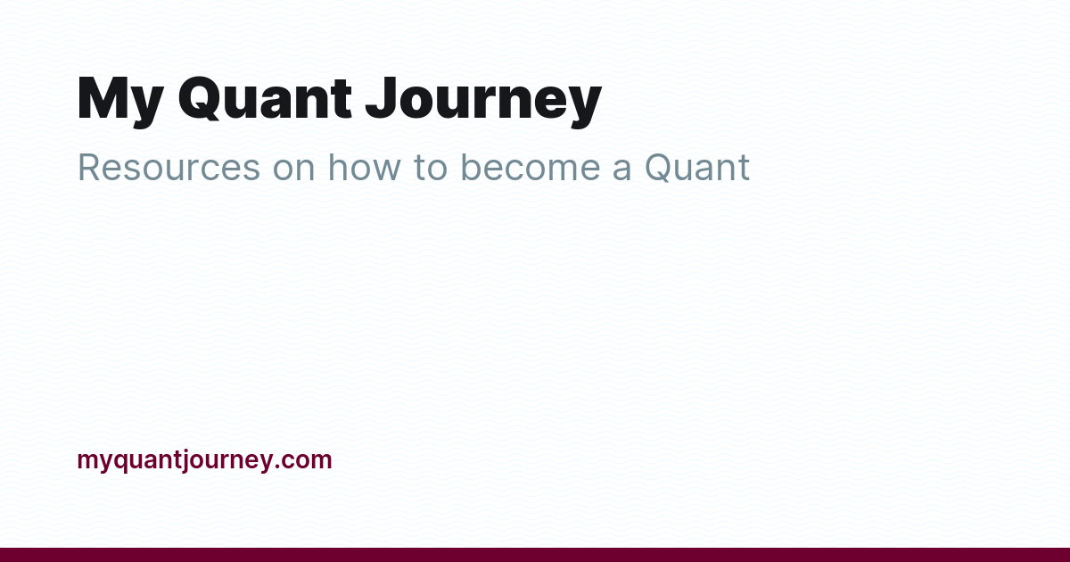 My Quant Journey - Ghost Explore