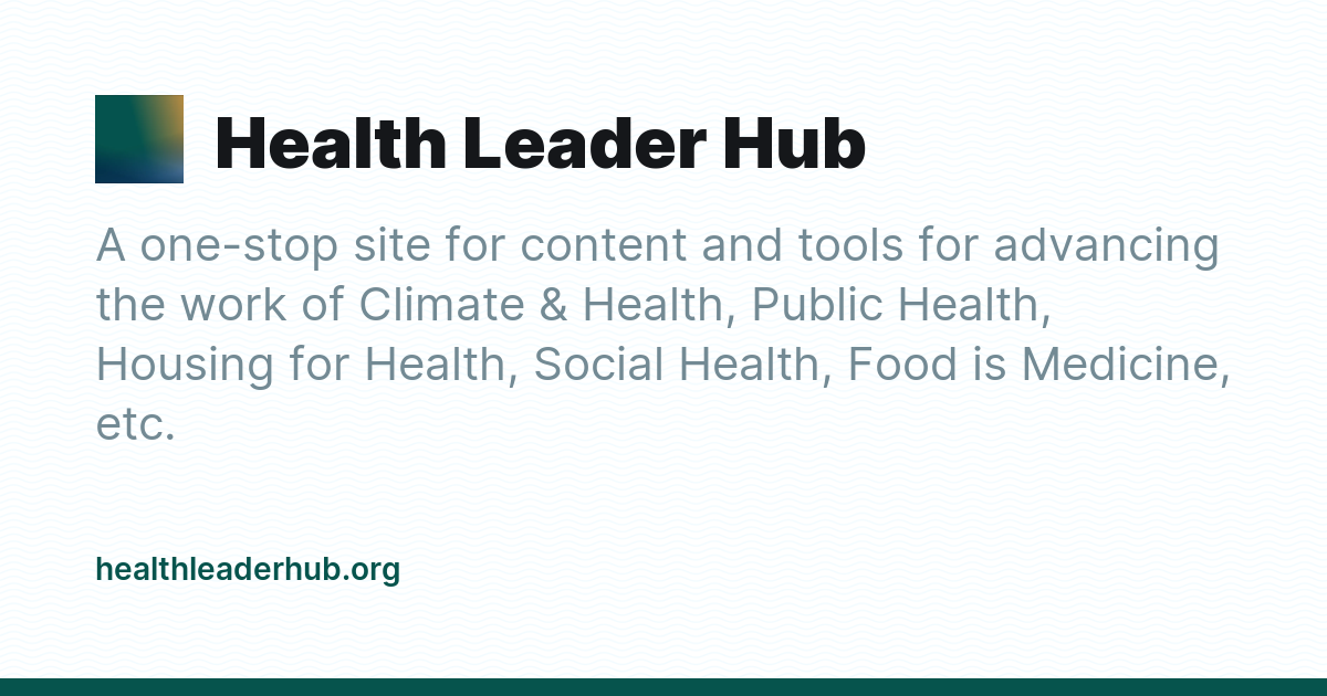 Health Leader Hub - Ghost Explore