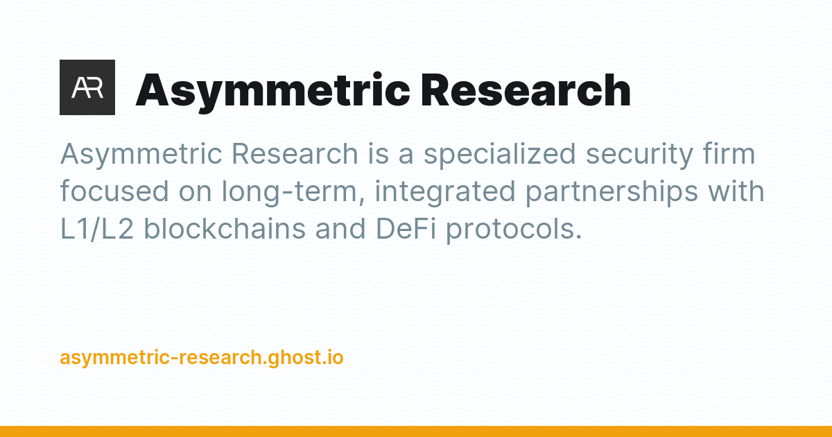 Asymmetric Research - Ghost Explore