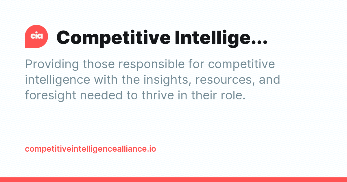 Competitive Intelligence Alliance - Ghost Explore