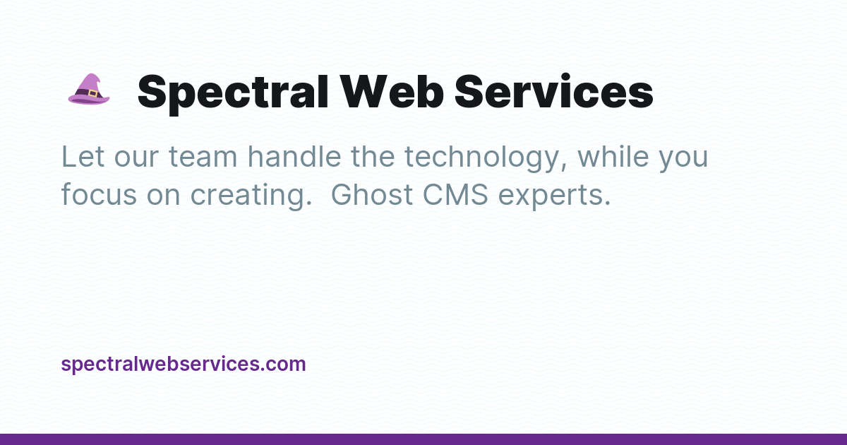 Spectral Web Services - Ghost Explore