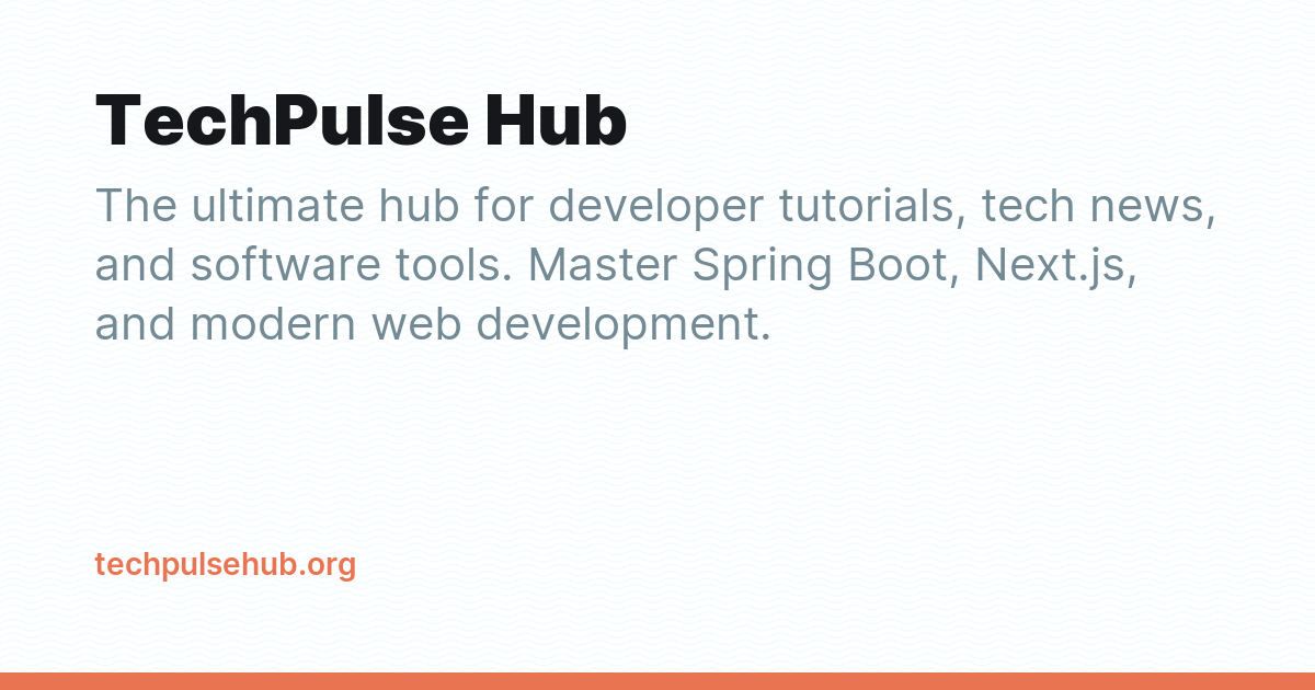 TechPulse Hub - Ghost Explore