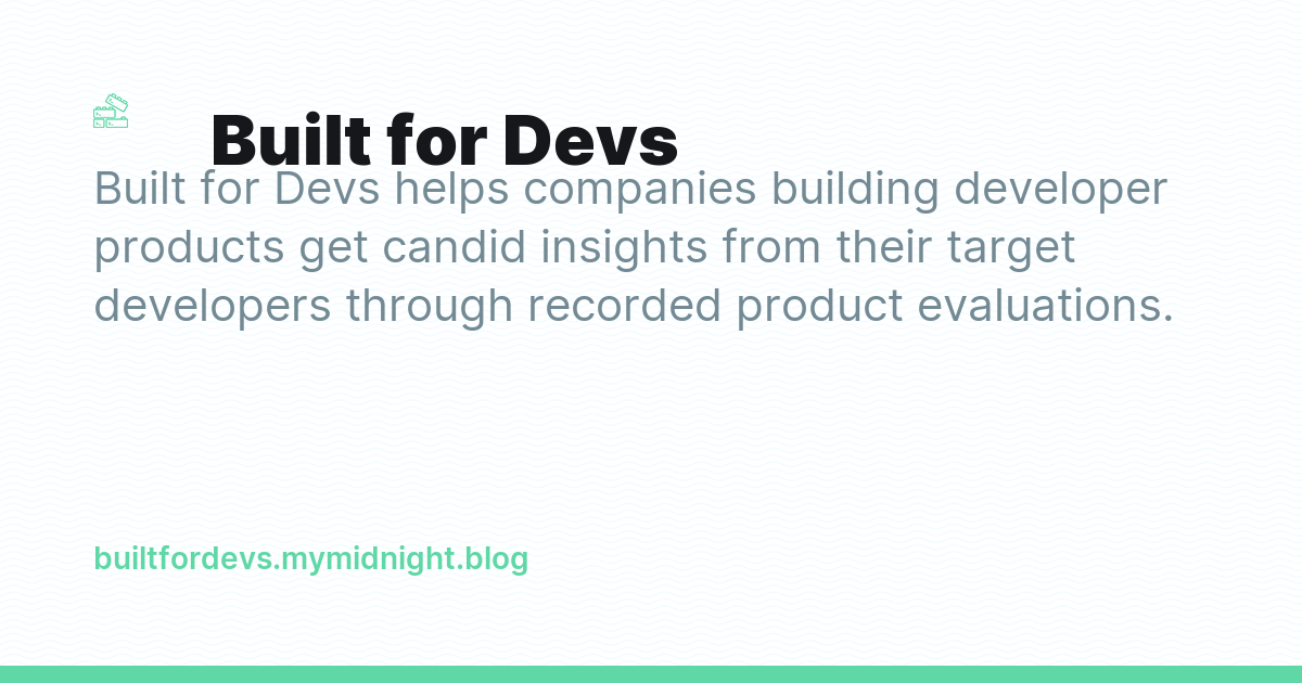 Built for Devs - Ghost Explore