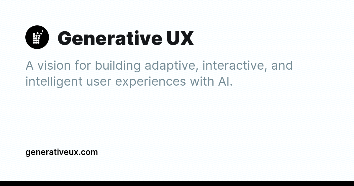Generative UX - Ghost Explore