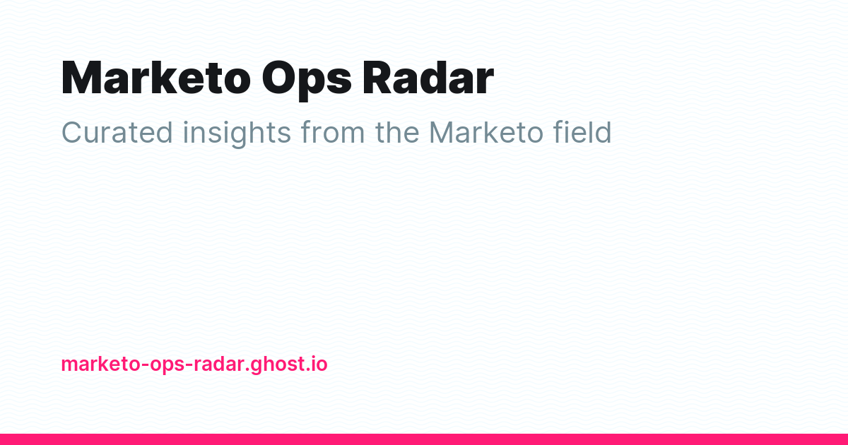 Marketo Ops Radar - Ghost Explore
