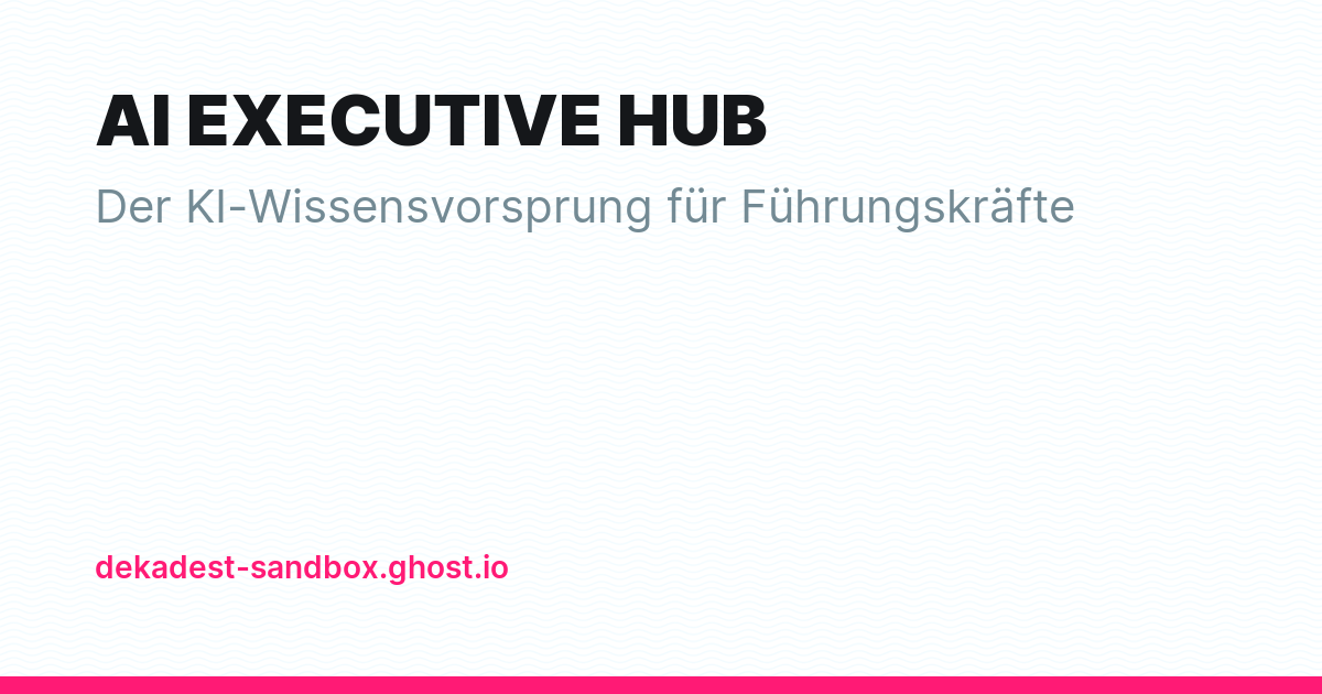 AI EXECUTIVE HUB - Ghost Explore